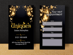Uniques Unisex Hairstylist Appointment Card